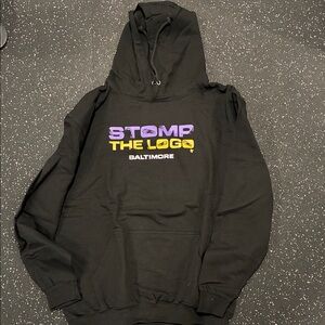 Black Stomp the Logo Hoodie